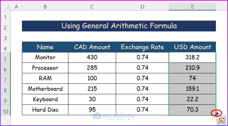 how-to-convert-cad-to-usd-in-excel-4-easy-ways-exceldemy