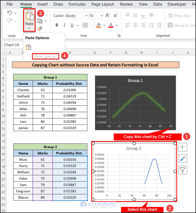 How to Copy Chart in Excel Without Linking Data (with Easy Steps)