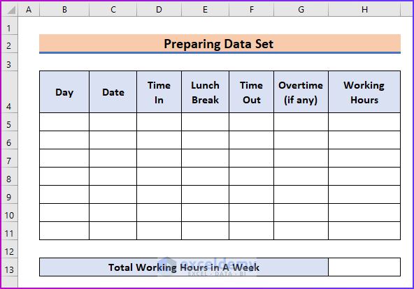 How To Create Attendance Sheet With Time In And Out In Excel