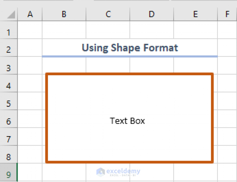 How To Remove Text Box Border In Excel