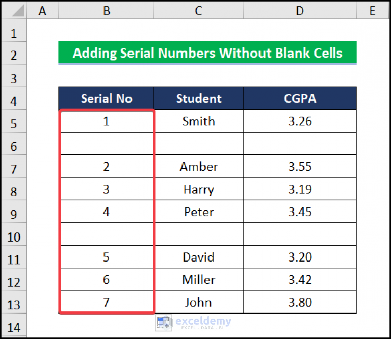 aggregate-formula-for-adding-serial-number-in-excel