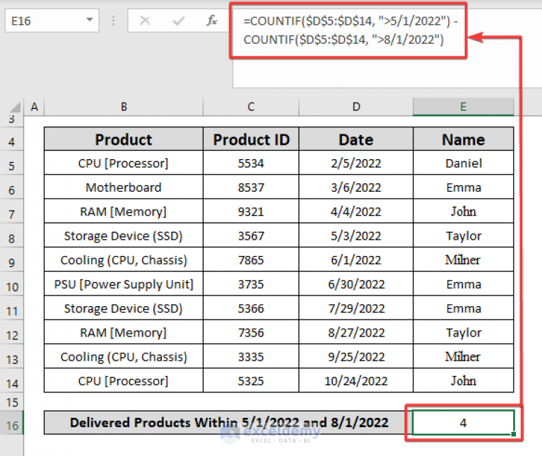 Excel formula list