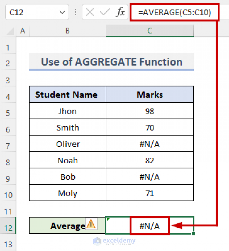 how-to-ignore-n-a-error-when-getting-average-in-excel