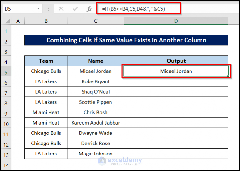 How To Concatenate Cells With If Condition In Excel (5 Examples)