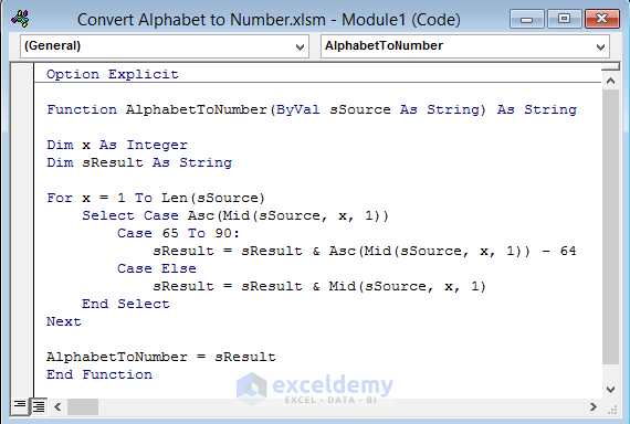 How To Convert Alphabet To Number In Excel 4 Easy Ways 