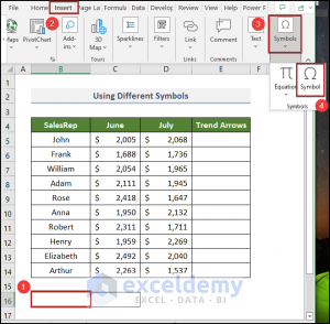 How to Insert Trend Arrows Based on Another Cell in Excel