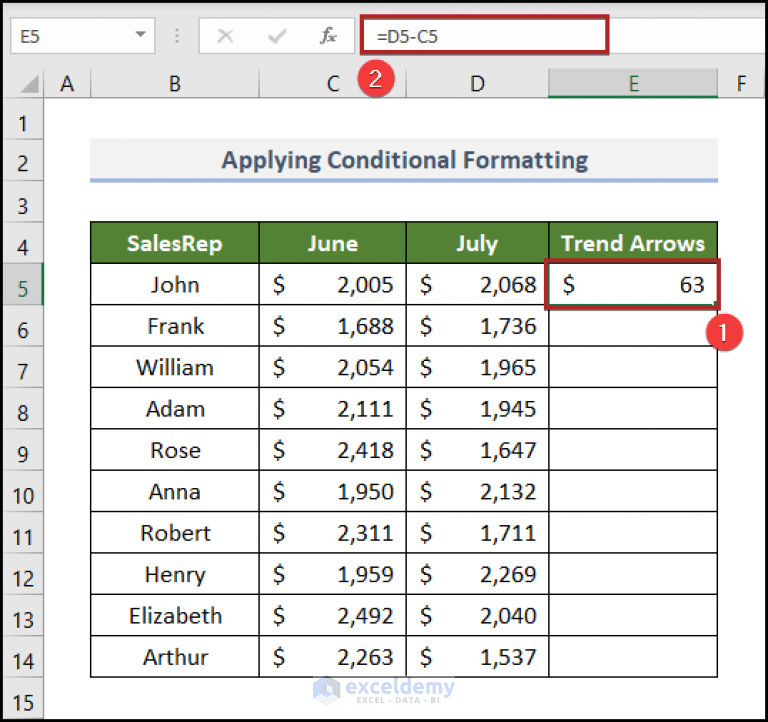 how-to-insert-trend-arrows-based-on-another-cell-in-excel