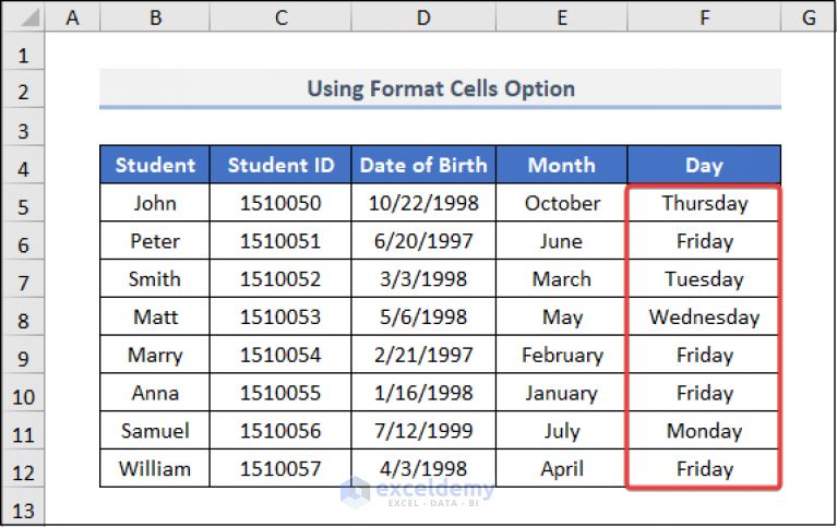 how-to-extract-month-and-day-from-date-in-excel-6-methods