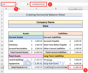 Create Horizontal Balance Sheet Format In Excel - ExcelDemy