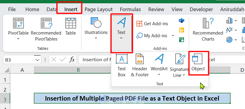 How Do I Insert A Multiple Page PDF Into Excel 2 Useful Methods 