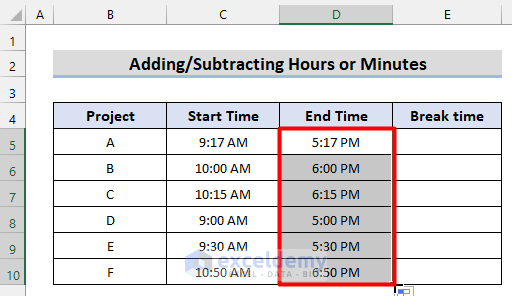 How To Add And Subtract Time In Excel (3 Suitable Examples)