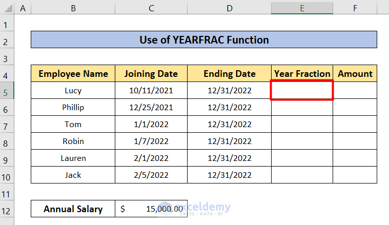  How To Calculate Prorated Salary In Excel 3 Suitable Ways 