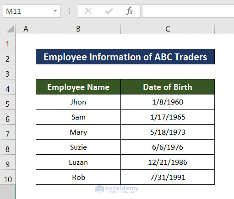 how-to-convert-date-of-birth-to-age-in-excel-3-easy-ways