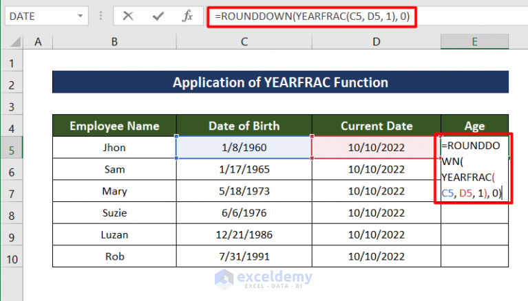 how-to-convert-date-of-birth-to-age-in-excel-3-easy-ways