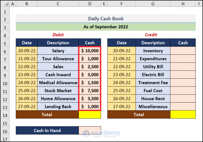 How to Create a Cash Book in Excel (With Easy Steps)