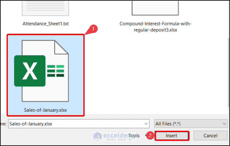 cannot insert pdf into excel