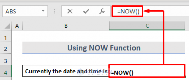 how-to-insert-date-in-excel-that-updates-5-easy-methods