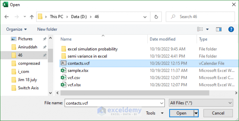 how-to-open-vcf-file-in-excel-2-simple-methods-exceldemy