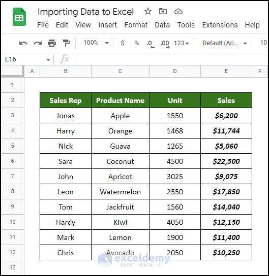 How To Import Data From Google Sheets To Excel Using VBA