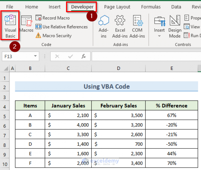 How to Put Negative Percentage Inside Brackets in Excel