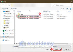 Open CSV File In Excel Without Formatting (2 Easy Ways)