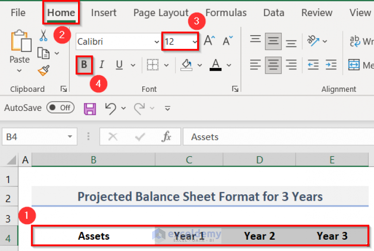 how-to-create-projected-balance-sheet-format-for-3-years-in-excel