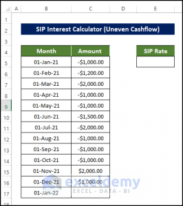 How To Create SIP Interest Calculator In Excel (with Easy Steps)