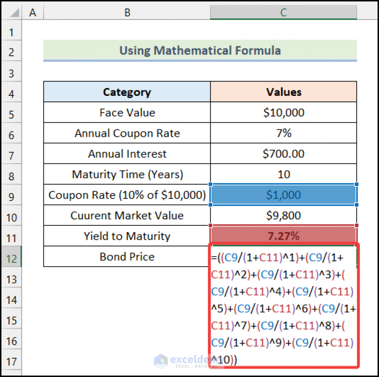 How To Make Treasury Bond Calculator In Excel (2 Easy Ways)