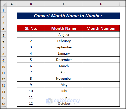 How To Convert Month Name To Number In Excel 5 Suitable Ways 