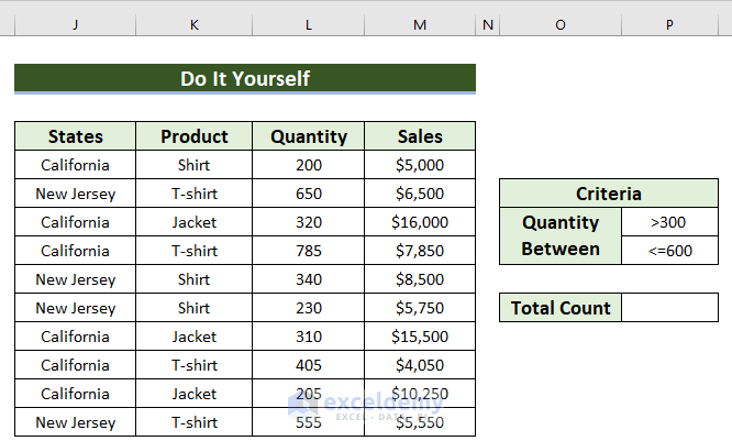 Countif Between Two Values With Multiple Criteria In Excel 8804