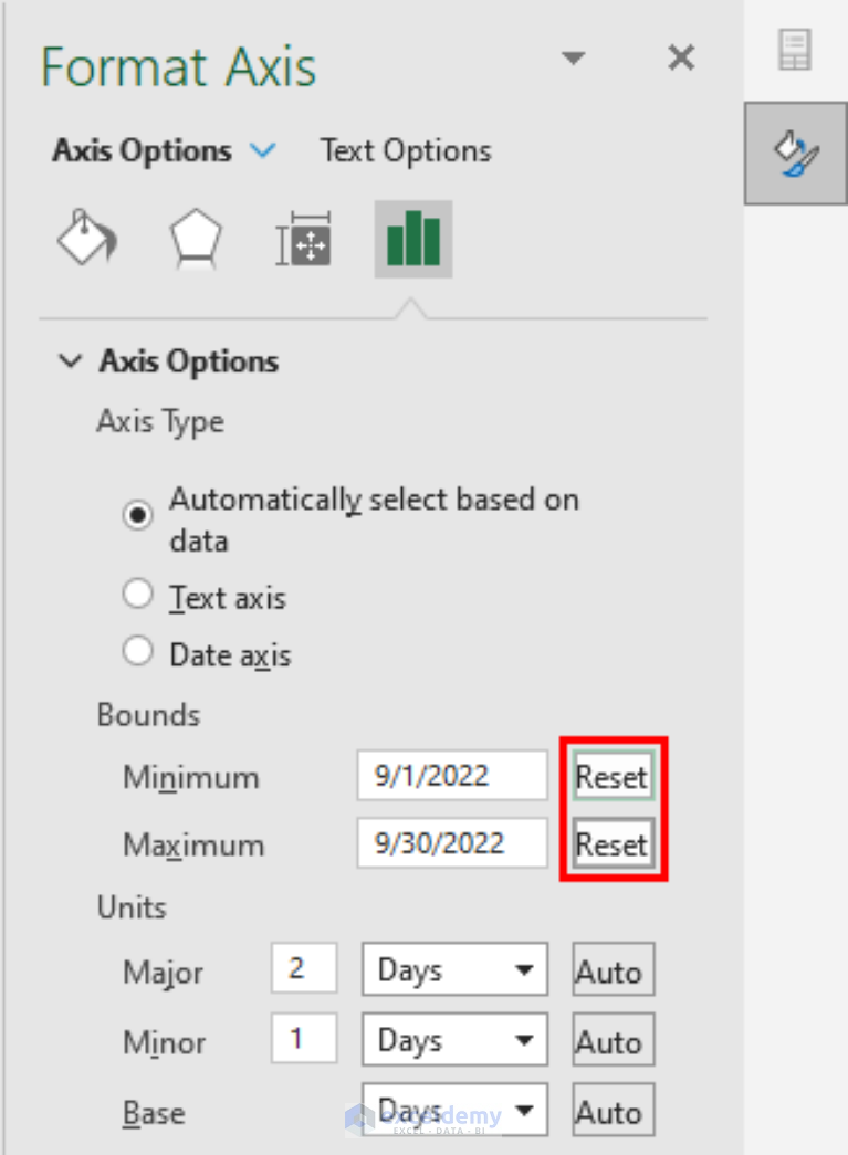 How to Change Date Range in Excel Chart (3 Quick Ways)