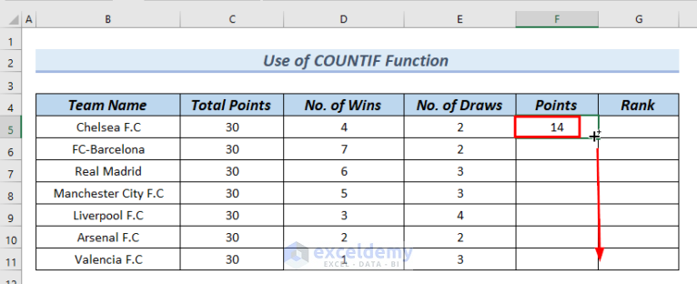 how-to-create-a-league-table-in-excel-4-easy-methods