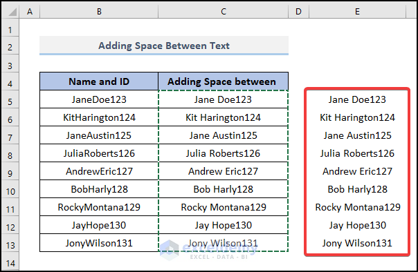  How To Add Space Between Text In Excel Cell 4 Easy Ways ExcelDemy