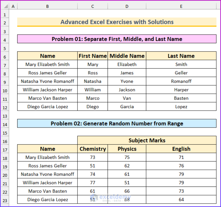 Advanced Excel Exercises with Solutions PDF - ExcelDemy