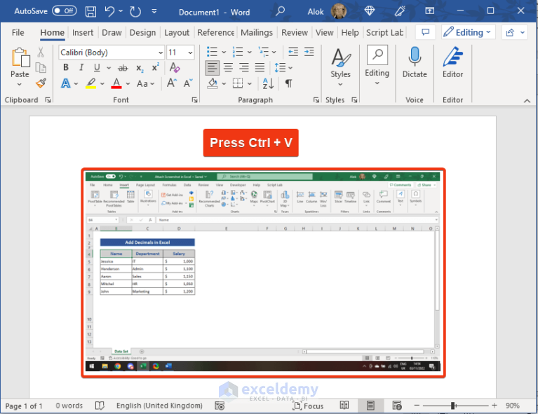 How To Attach Screenshot In Excel With Easy Steps Exceldemy 6658