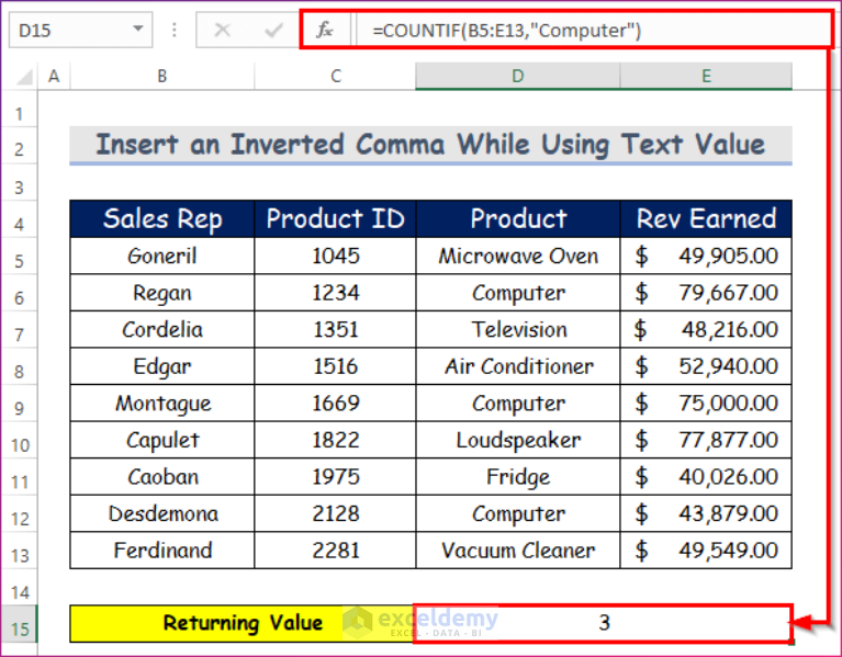 [Solved!]: Excel COUNTIF Returning 0 Instead of Actual Value