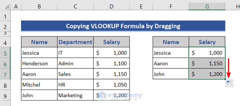 Excel How To Copy Vlookup Formula Down