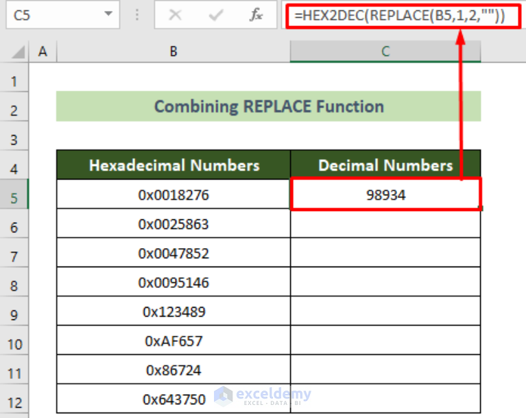 Excel Convert Hex To Text