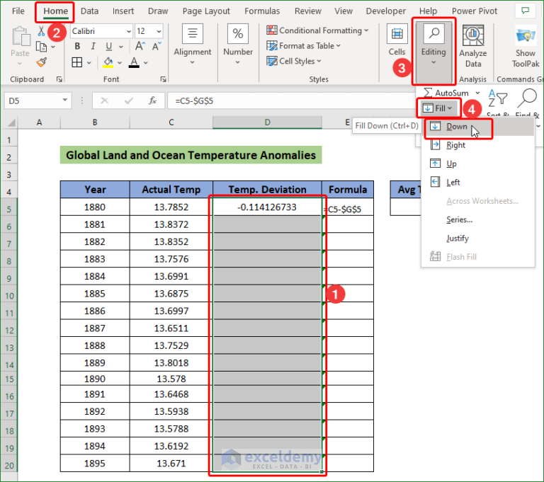 How To Copy Formula Down Entire Column In Excel 5 Easy Ways 