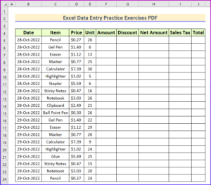 data entry assignment pdf