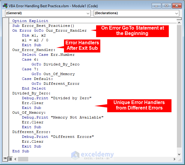 Excel VBA Error Handling Best Practice ExcelDemy