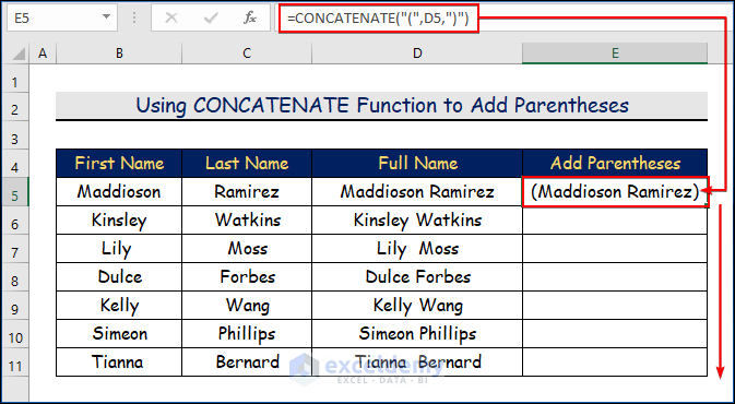 how-to-add-parentheses-with-concatenate-function-in-excel