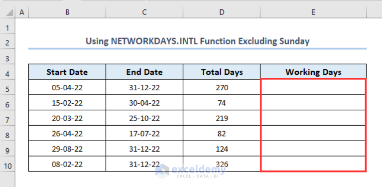 how-to-calculate-working-days-excluding-sundays-in-excel