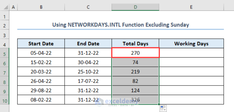 how-to-calculate-working-days-excluding-sundays-in-excel