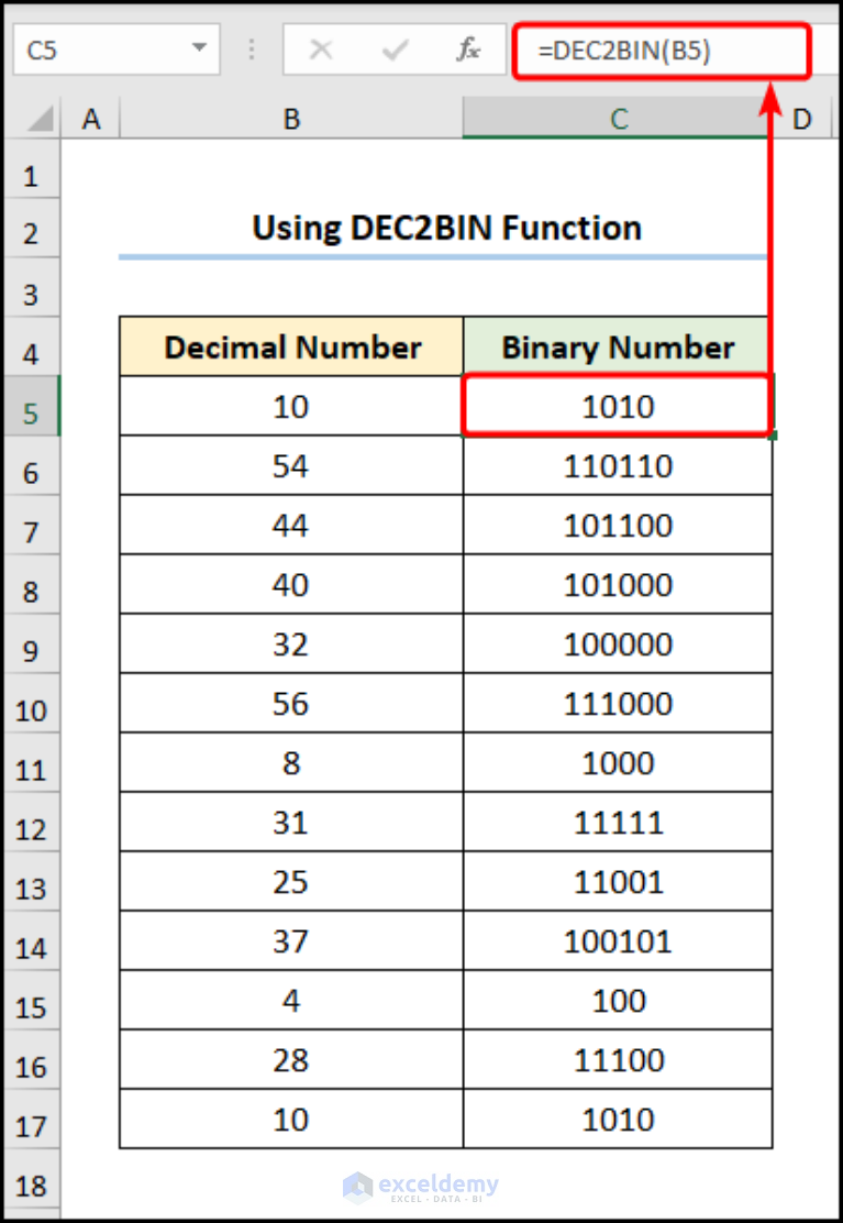 how-to-convert-decimal-to-binary-in-excel-3-quick-methods