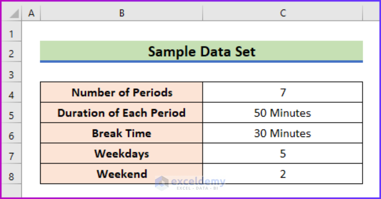 How To Make A School Time Table In Excel (with Easy Steps)