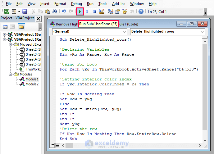 how-to-remove-highlighted-rows-in-excel-2-easy-ways