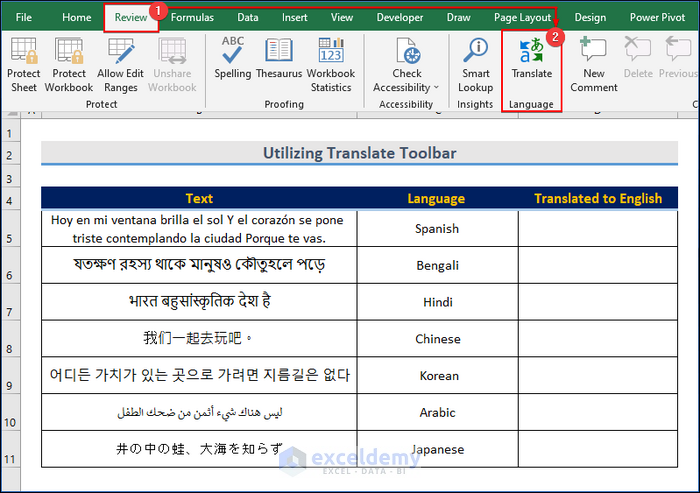 How To Use Google Translate Formula In Excel with Easy Steps 