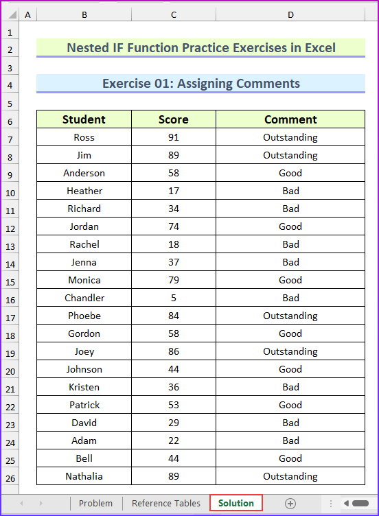 Nested IF Function Practice Exercises In Excel ExcelDemy