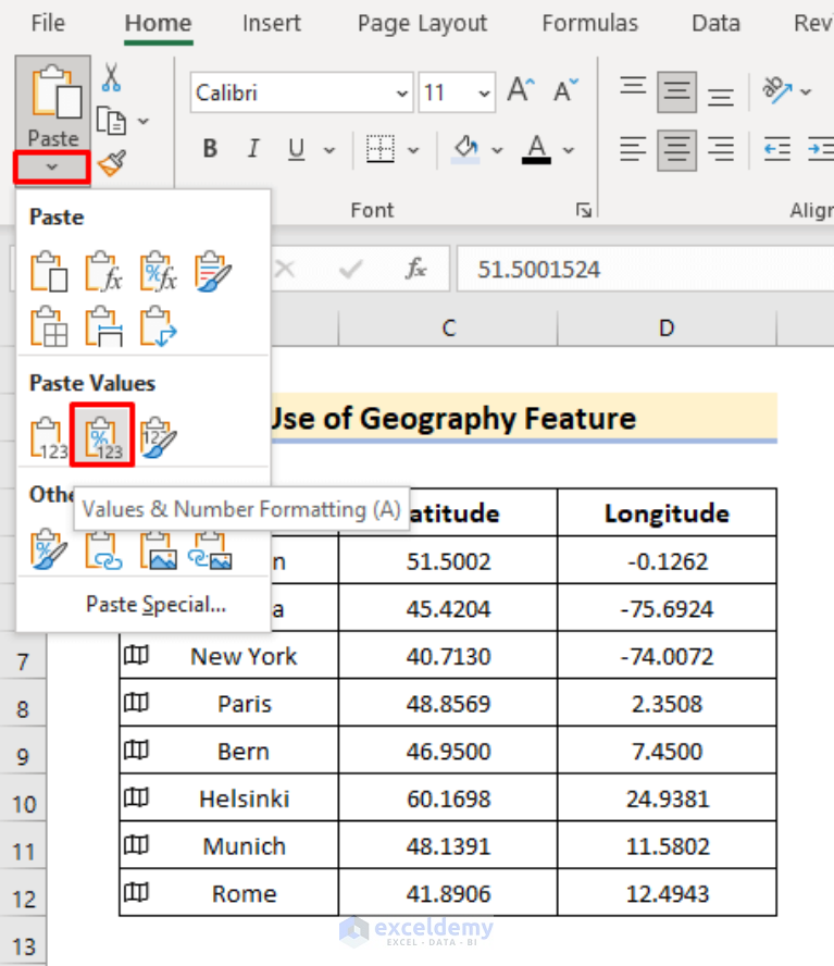 How To Convert Address To Lat Long In Excel (2 Easy Methods)